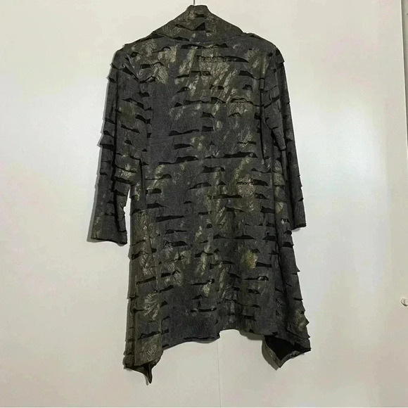 Frank Lyman Vintage distressed  open front 3/4 sleeves long witchy cardigan s- 4 - Picture 2 of 8